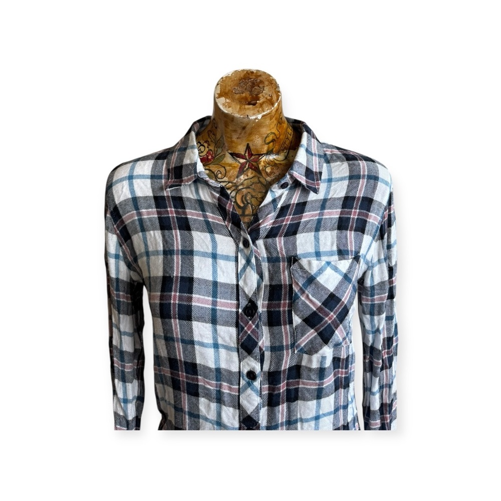 Rails plaid top button down long sleeve XS casual comfortable - Picture 2 of 9